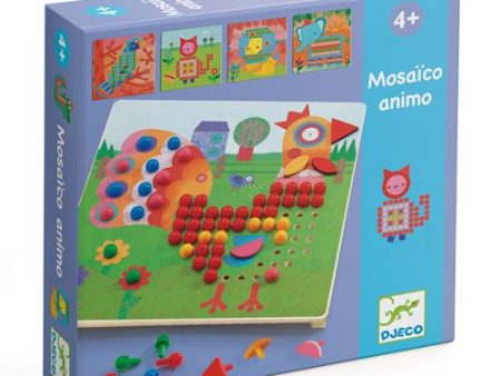 Jogo de Recriar - Mosaico Animo - Animais com Pinos - Djeco Toys Online