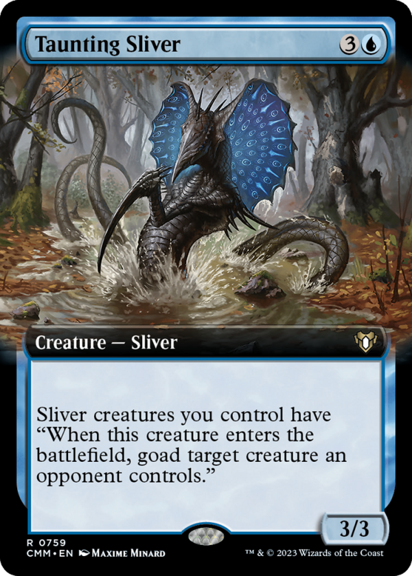 Taunting Sliver (Extended Art) [Commander Masters] Cheap