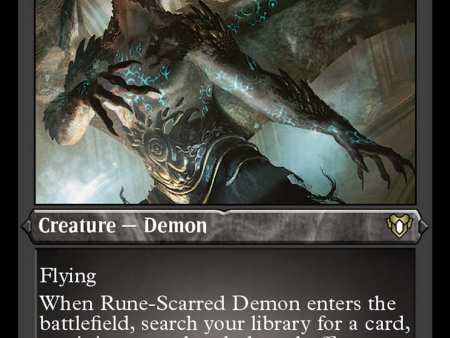 Rune-Scarred Demon (Foil Etched) [Commander Masters] Supply