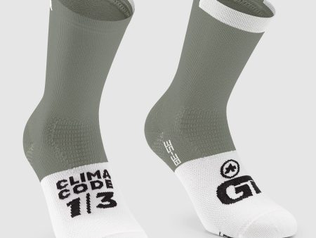 Calze Assos GT C2 - Verde bianco Online Hot Sale