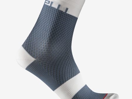 Calze donna Castelli Velocissima 12 - Blu bianco For Cheap